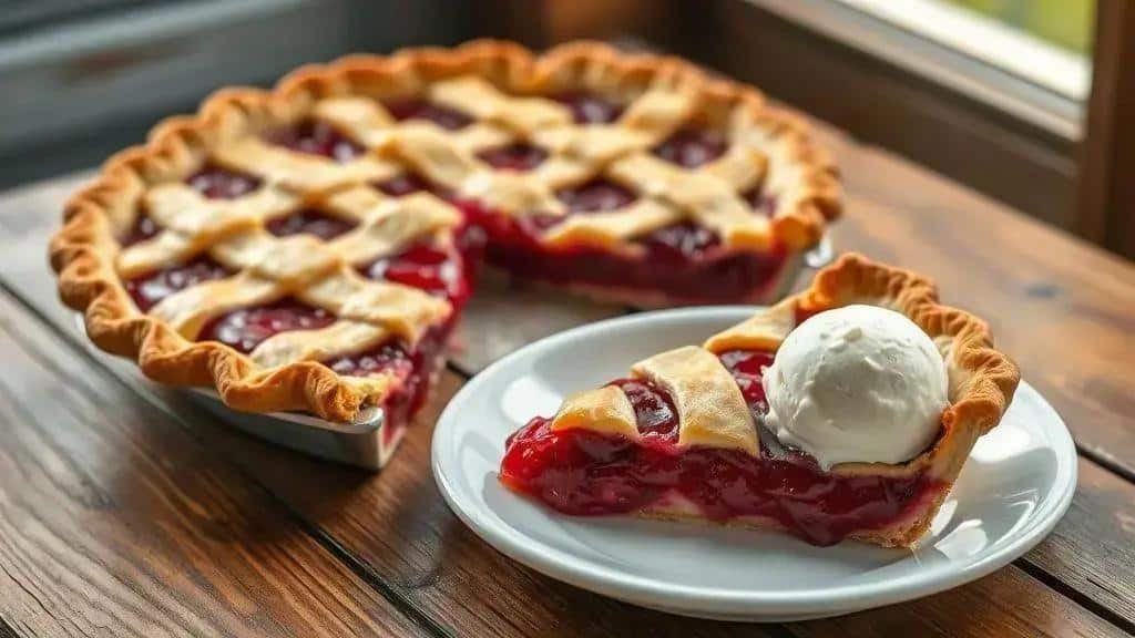 Torta de Cereja Tradicional Midwest cherry pie