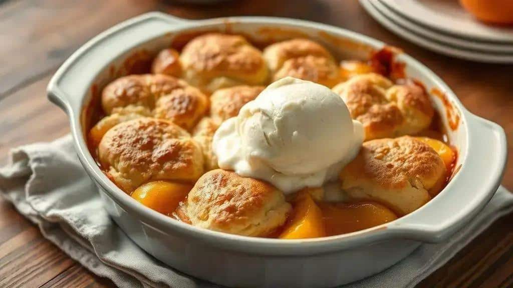 Torta de Pêssego do Sul dos EUA Sul dos EUA peach cobbler