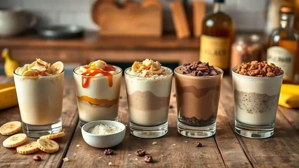 Variações do banana pudding caseiro