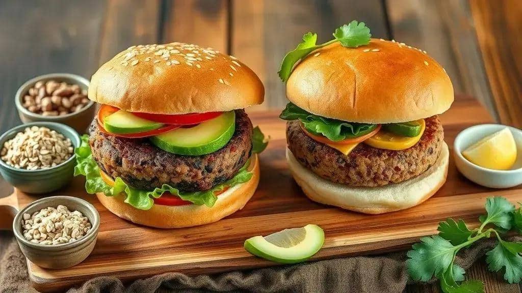 Variações do California Veggie Burger (vegana e sem glúten)