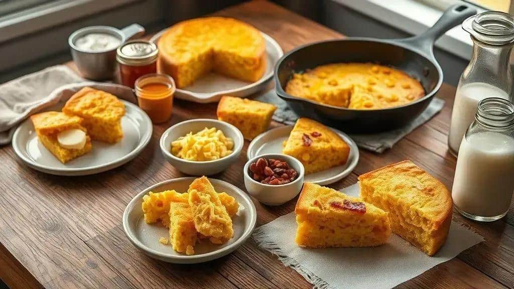 Variações do cornbread: doce, com queijo e mais