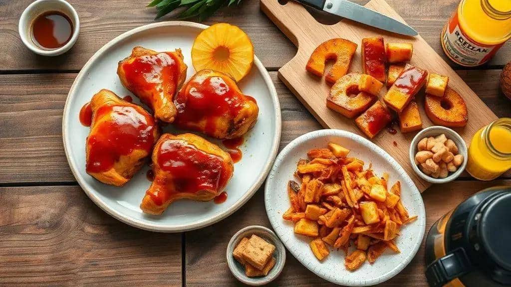 Variações do Hawaiian BBQ Chicken: versões e substituições Variações do Hawaiian BBQ Chicken: versões e substituições