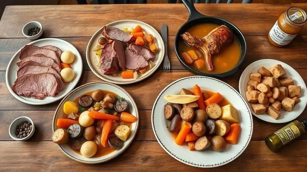 Variações do New England boiled dinner