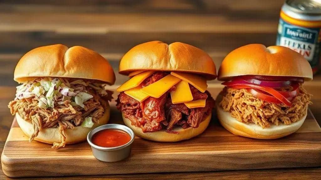 Variações do pulled pork sandwich: versões leves e picantes Variações do pulled pork sandwich: versões leves e picantes