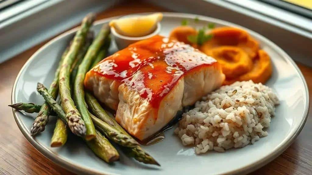 Variações e acompanhamentos para maple glazed salmon