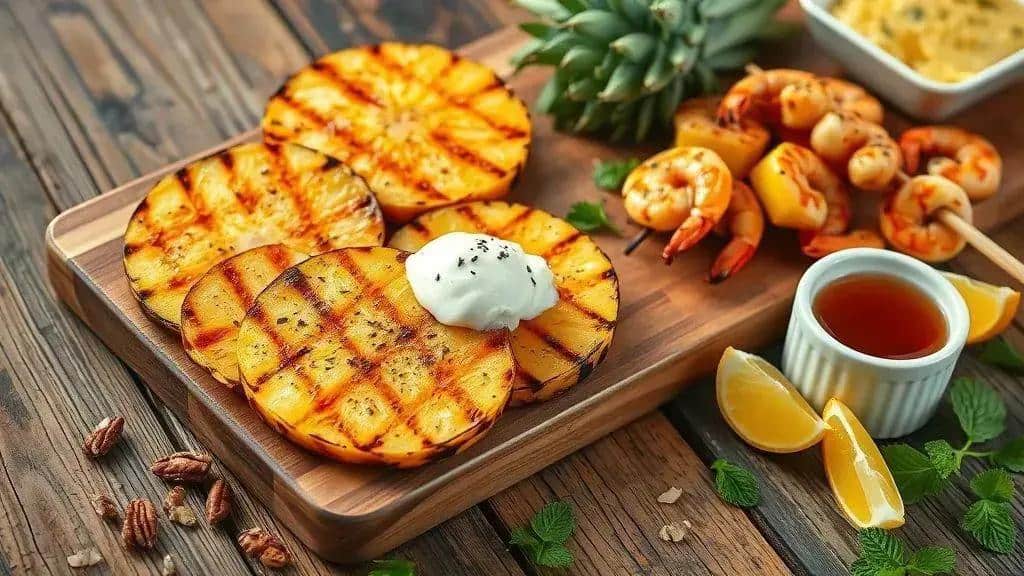 Variações e acompanhamentos para o grilled pineapple Variações e acompanhamentos para o grilled pineapple