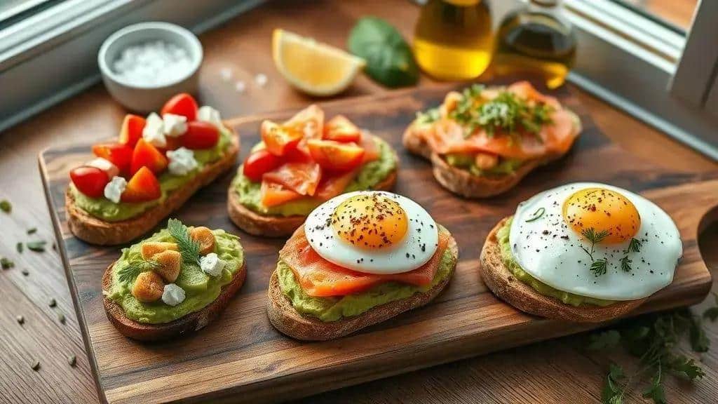 Variações e complementos para avocado toast