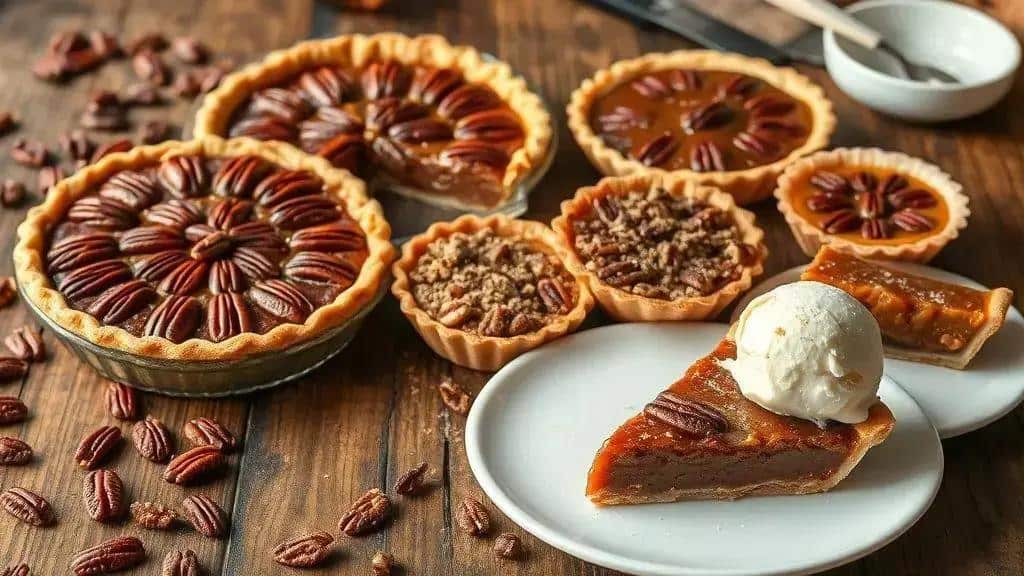 Variações e recheios para a torta de noz-pecã