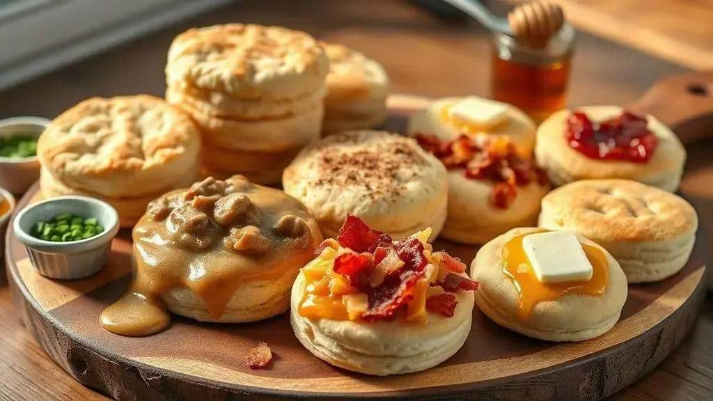 Variações e recheios para buttermilk biscuits