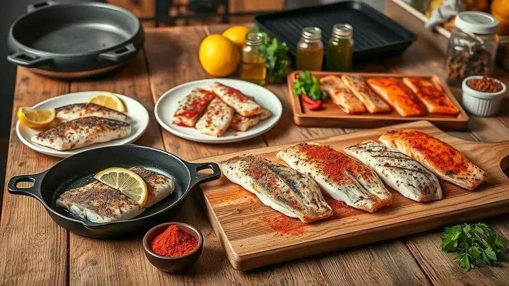 Variações e substituições para blackened fish