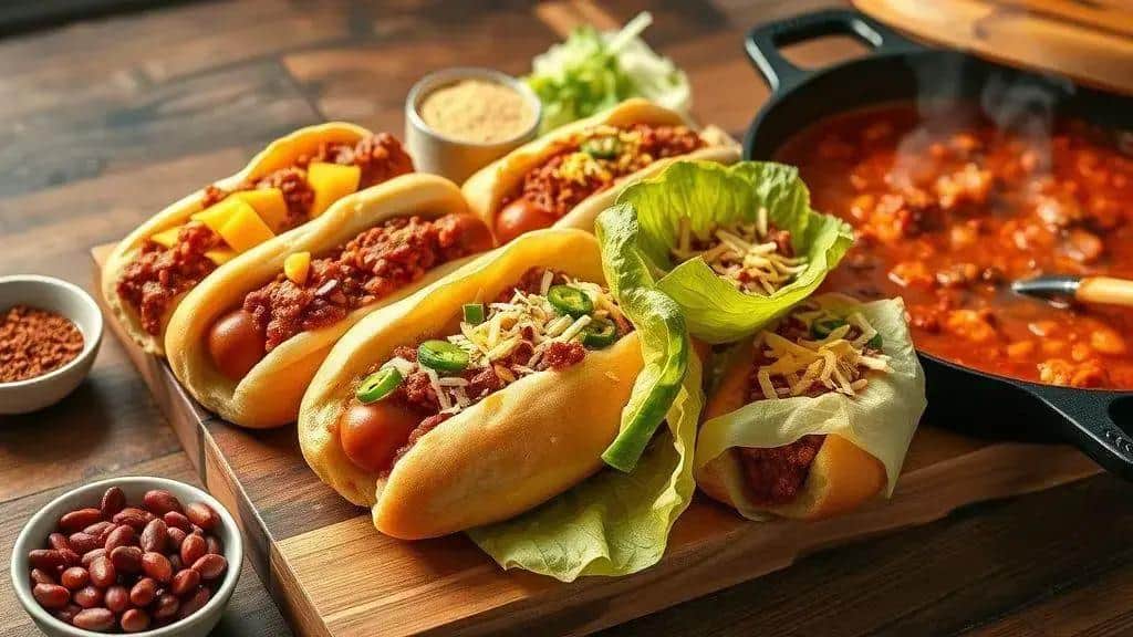 Variações e substituições para chili dogs Variações e substituições para chili dogs