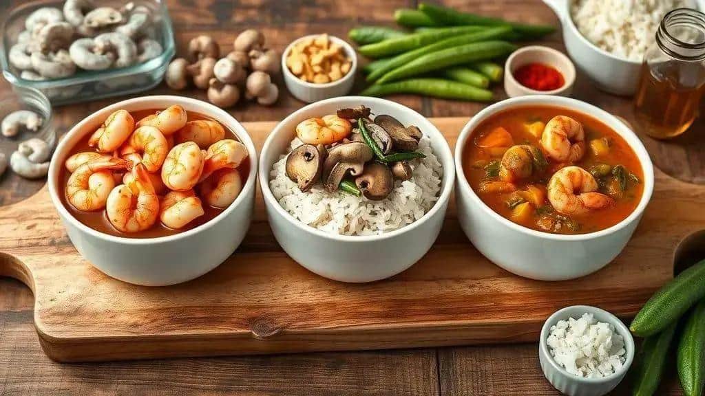 Variações e substituições: versão com camarão, vegetariana e sem glúten