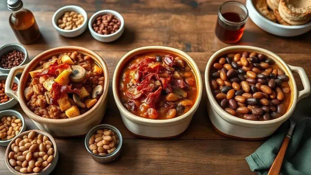 Variações: versões vegetarianas, com maple e com feijão diferente