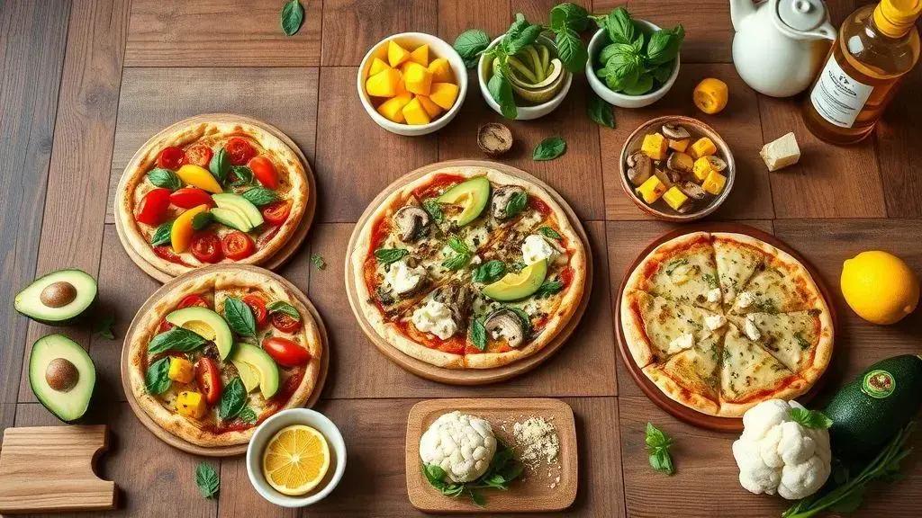 Variedades e substituições para a California Veggie Pizza