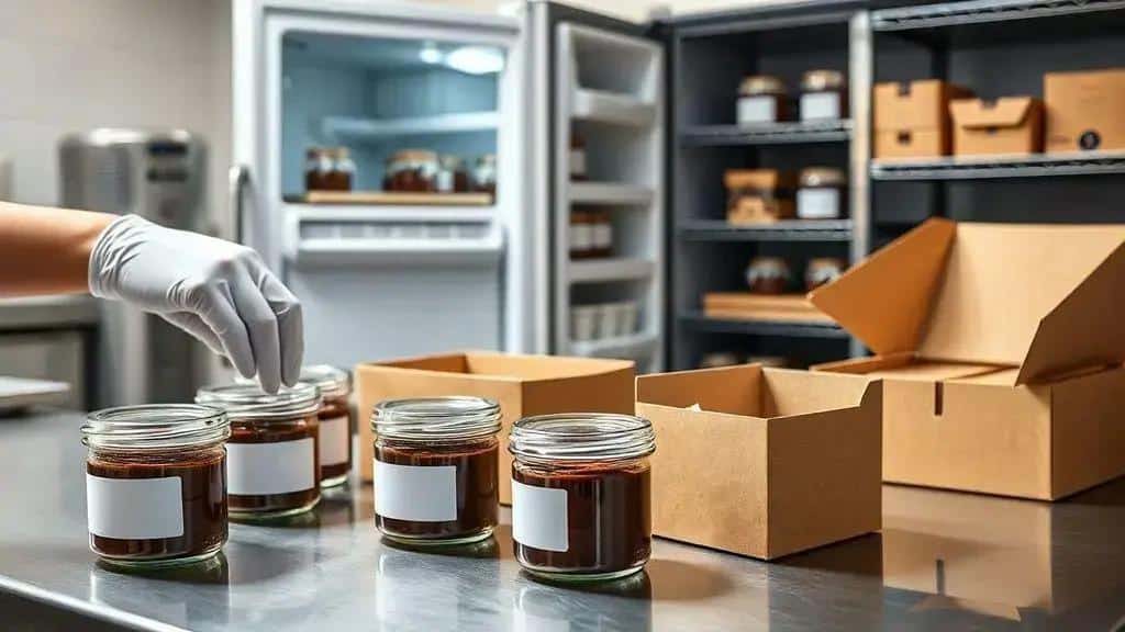 Armazenamento, validade e embalagem para venda