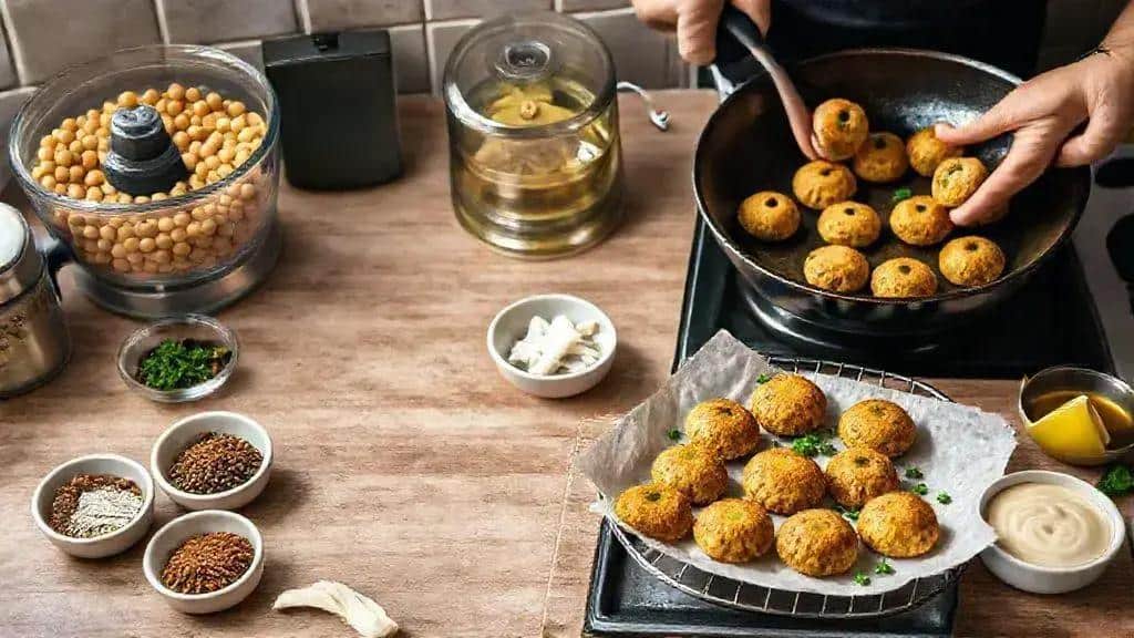 Como preparar o bolinho de grão de bico (falafel) passo a passo Como preparar o bolinho de grão de bico (falafel) passo a passo