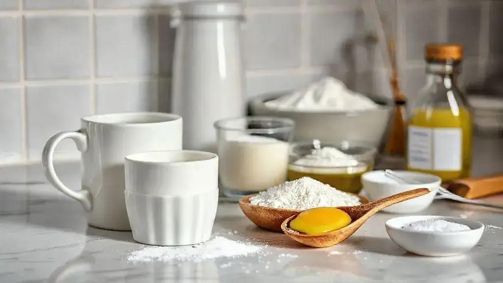 Ingredientes do bolo de caneca com leite ninho