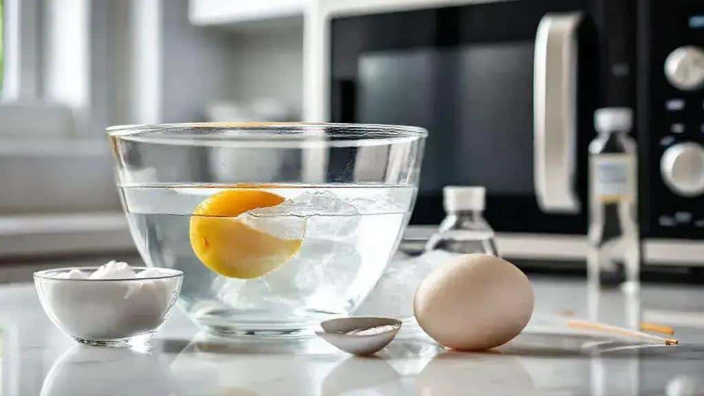 Ingredientes do ovo cozido de micro-ondas