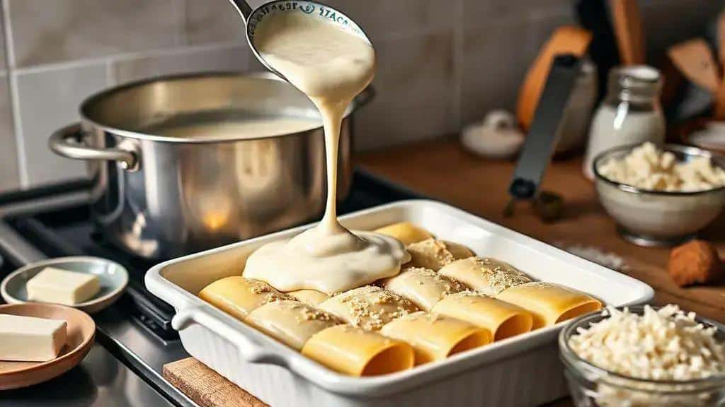 Molho branco perfeito para canelone: técnicas e truques