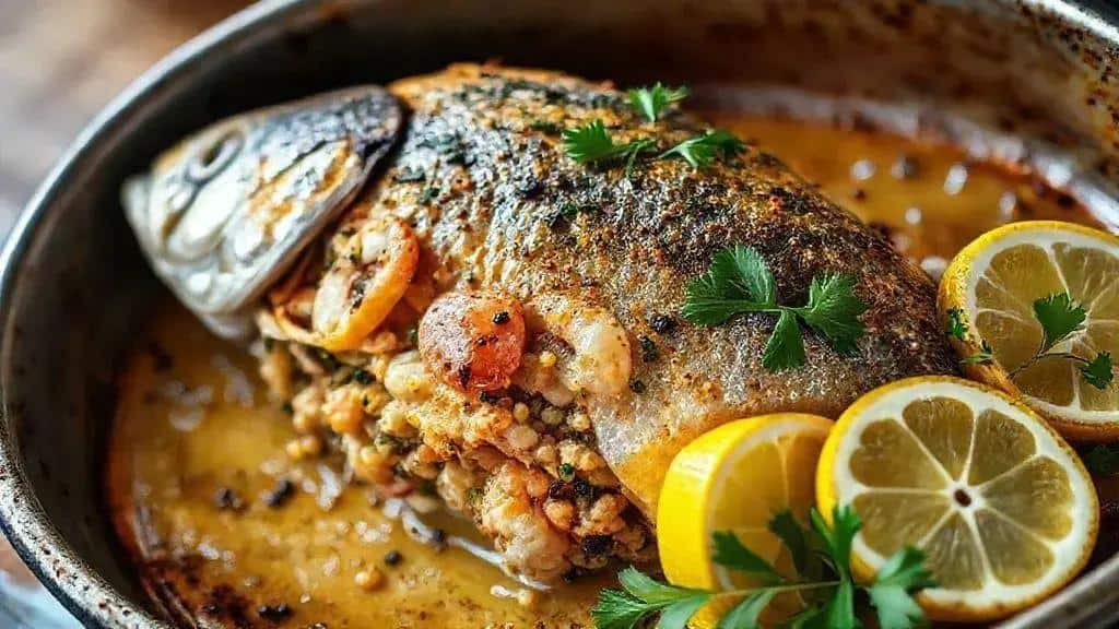 Peixe Recheado de Forno 1 Peixe Recheado de Forno