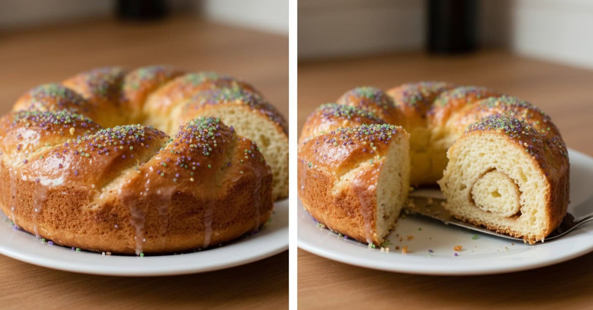 Bolo Colorido do Mardi Gras Cajun & Creole king cake 9 bolo colorido do mardi gras cajun 038 creole king cake social 16x9 1 - Mestre das Receitas - Os Blogs mais Incríveis da Web