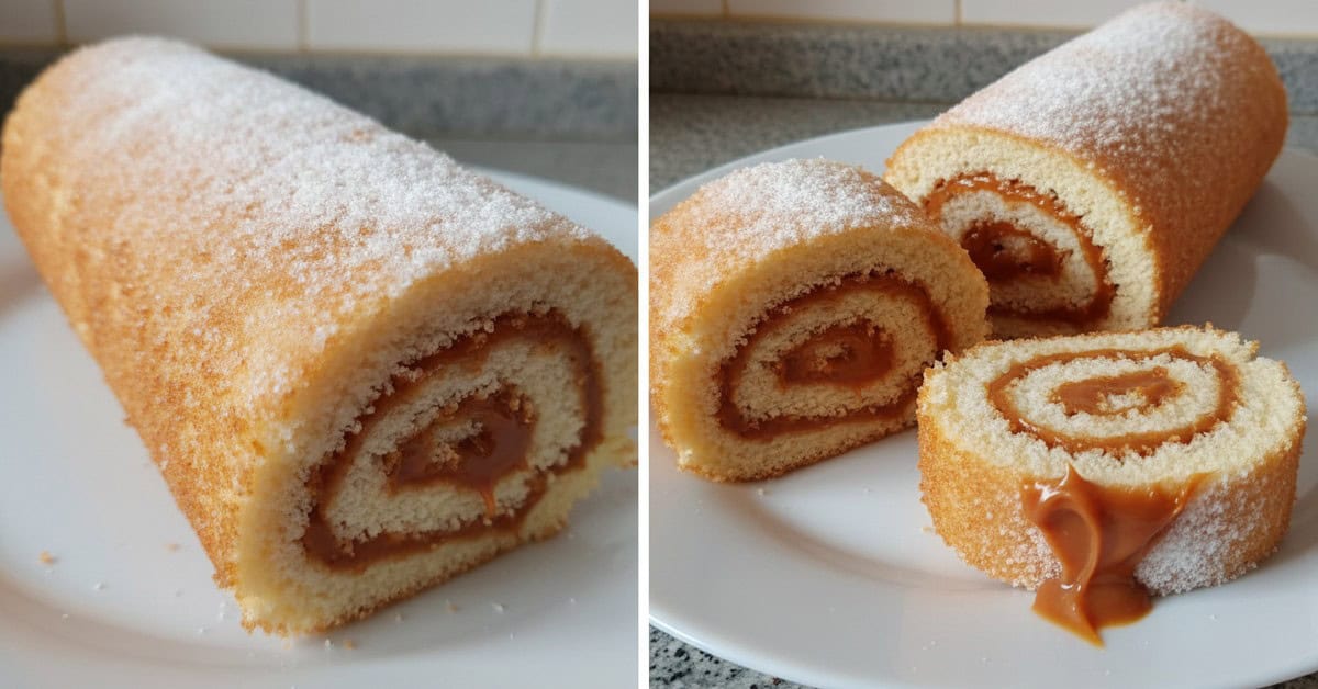 Leia mais sobre o artigo Rocambole de doce de leite pedem muito aqui em casa