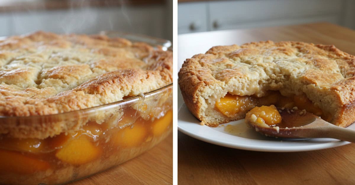 Leia mais sobre o artigo Torta de Pêssego do Sul dos EUA Sul dos EUA peach cobbler