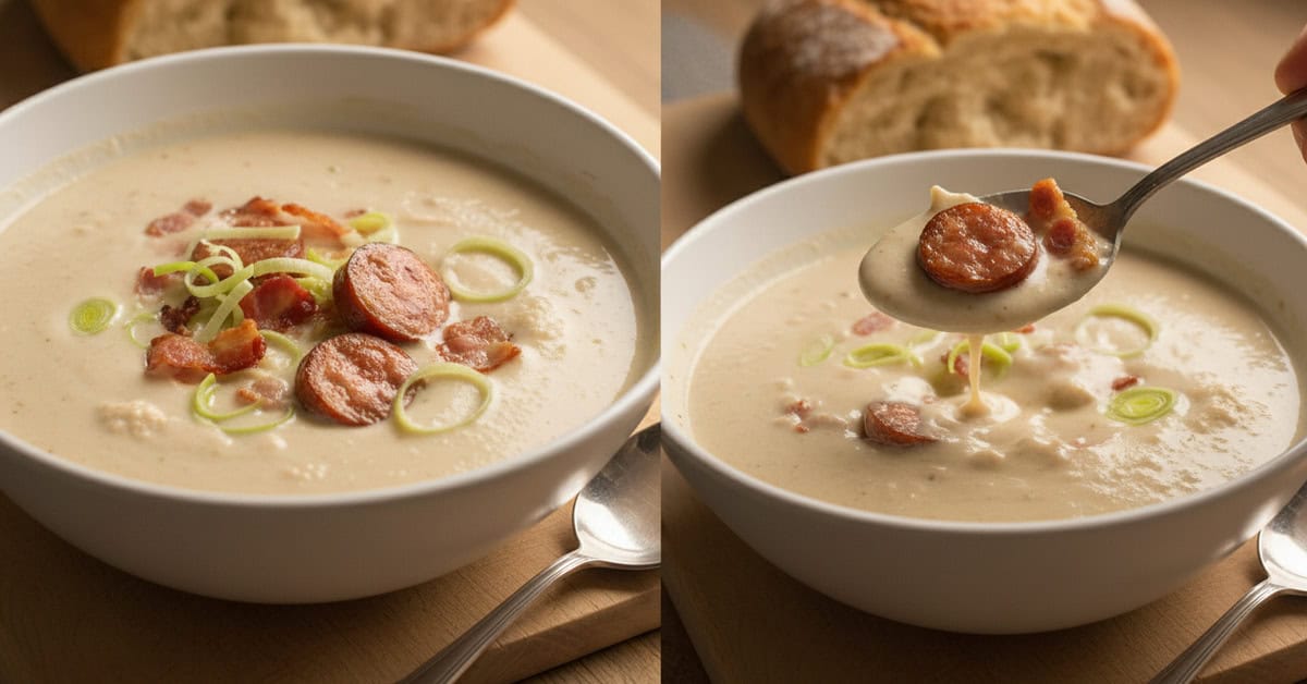 Creme de Alho Poro com Bacon e Linguiça: Uma Delícia Irresistível 5 creme de alho poro com bacon e linguica uma delicia irresistivel social 16x9 1 - Mestre das Receitas - Os Blogs mais Incríveis da Web