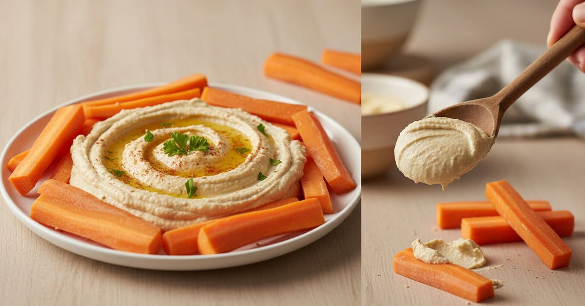 Leia mais sobre o artigo Homus com Palitos de Cenoura: Aprenda a Fazer Esse Aperitivo Saudável