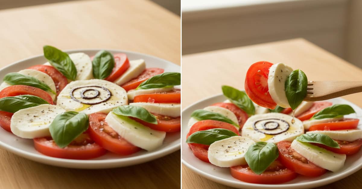 Leia mais sobre o artigo Salada Caprese: a receita fácil que vai surpreender seu paladar