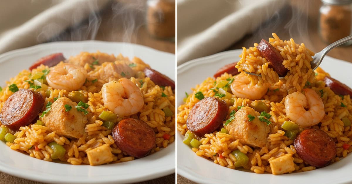 Leia mais sobre o artigo Arroz Picante com Frango e Linguiça Sul dos EUA jambalaya