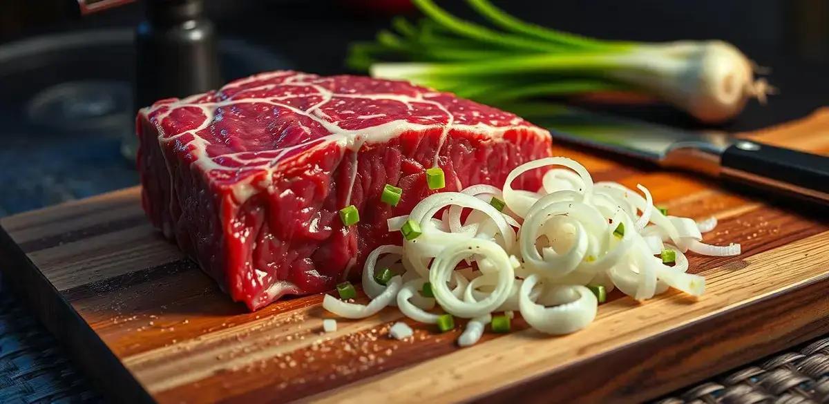 Ingredientes do Bife Acebolado