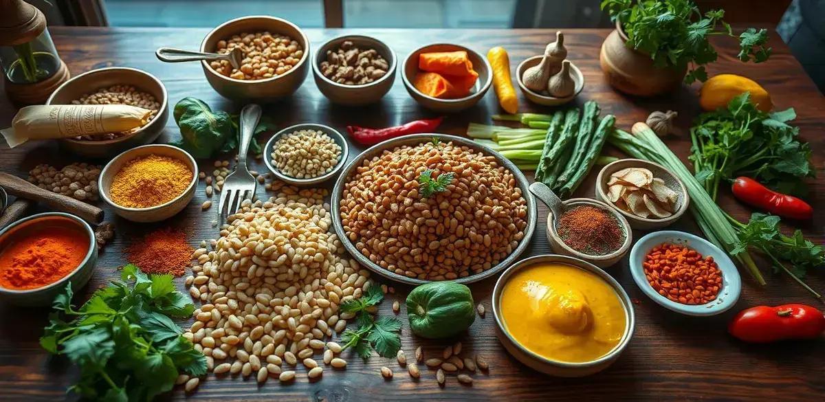 Ingredientes do Daal (Lentilhas)