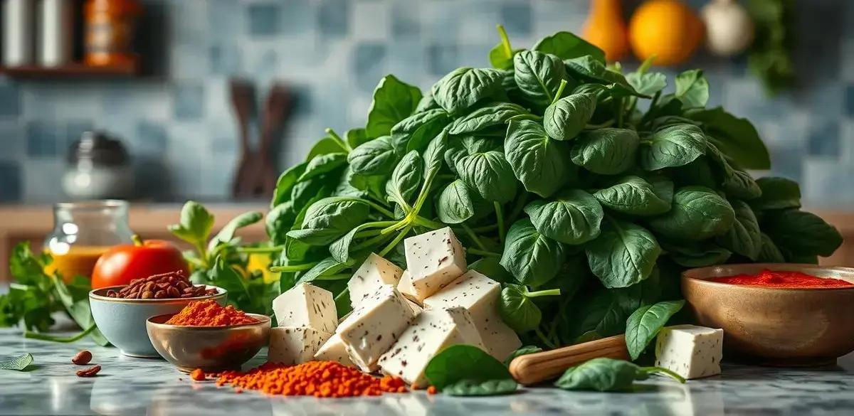 Ingredientes do Palak Paneer