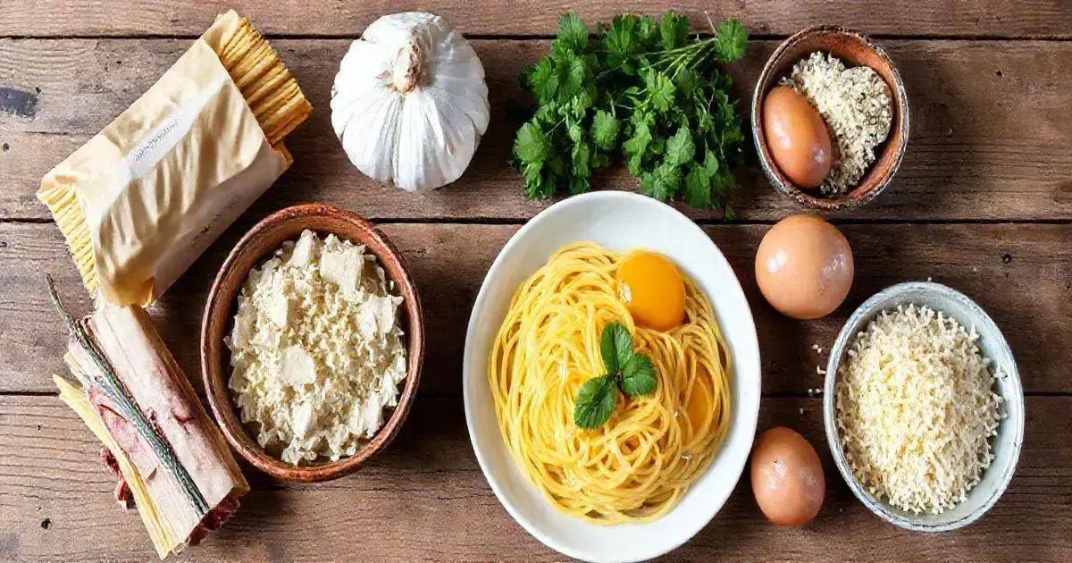 Ingredientes do Espaguete à Carbonara