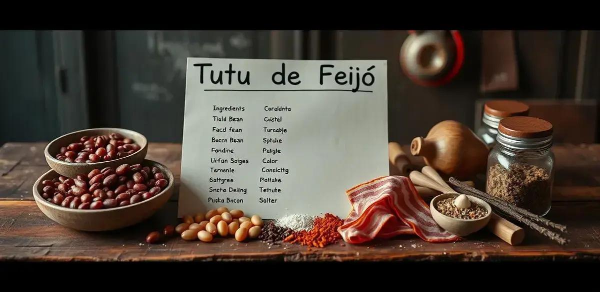 Ingredientes do Tutu de Feijão