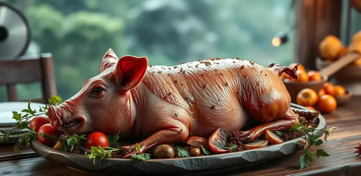 Ingredientes para o Leitão à Pururuca