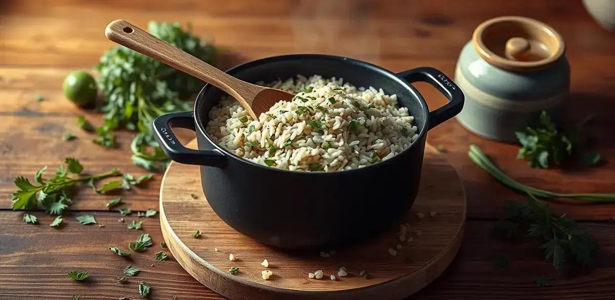 Método de Preparo do Arroz com Ervas