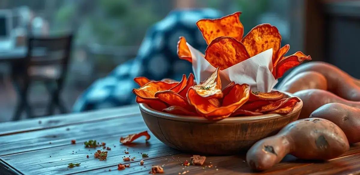 Receita: Chips de Batata Doce Assados