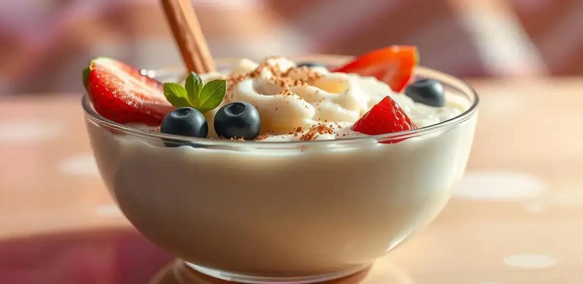 Arroz doce com leite condensado que minha vó preparar no sítio