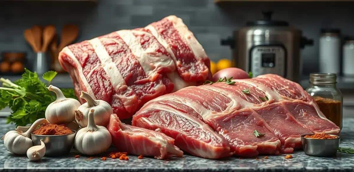 Ingredientes da Costelinha na Panela de Pressão