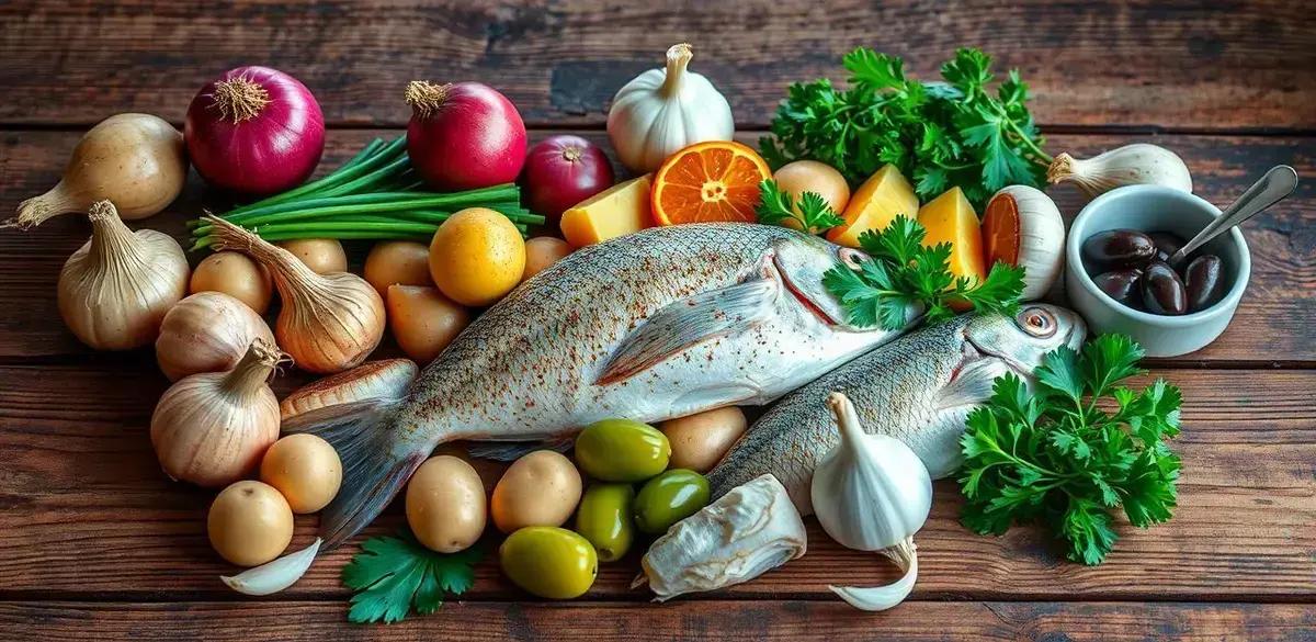 Ingredientes do Bacalhau com Batata