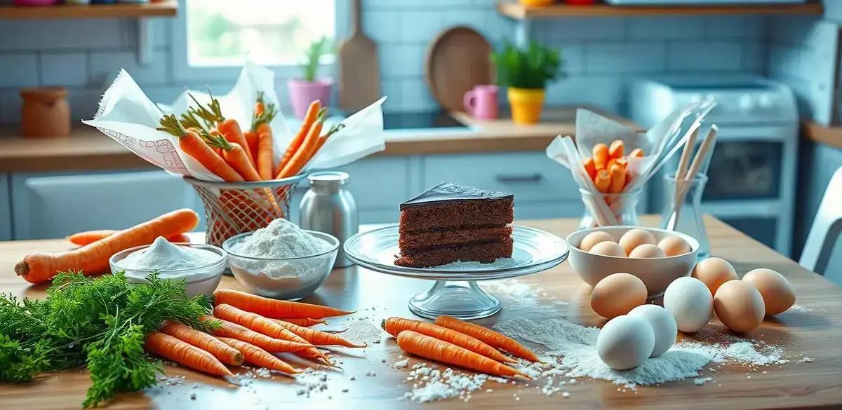 Ingredientes do Bolo de Cenoura Trufado