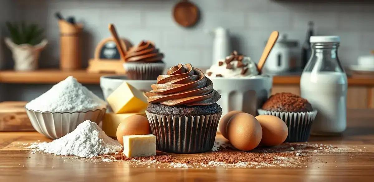 Ingredientes do Cupcake de Chocolate