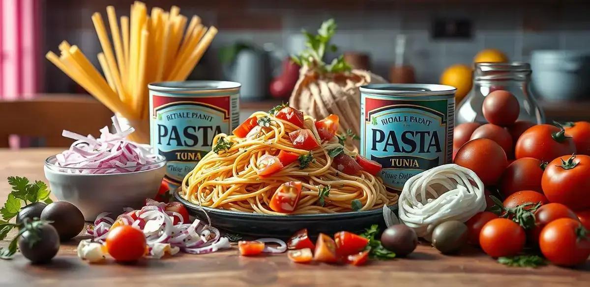 Ingredientes do Macarrão com Atum