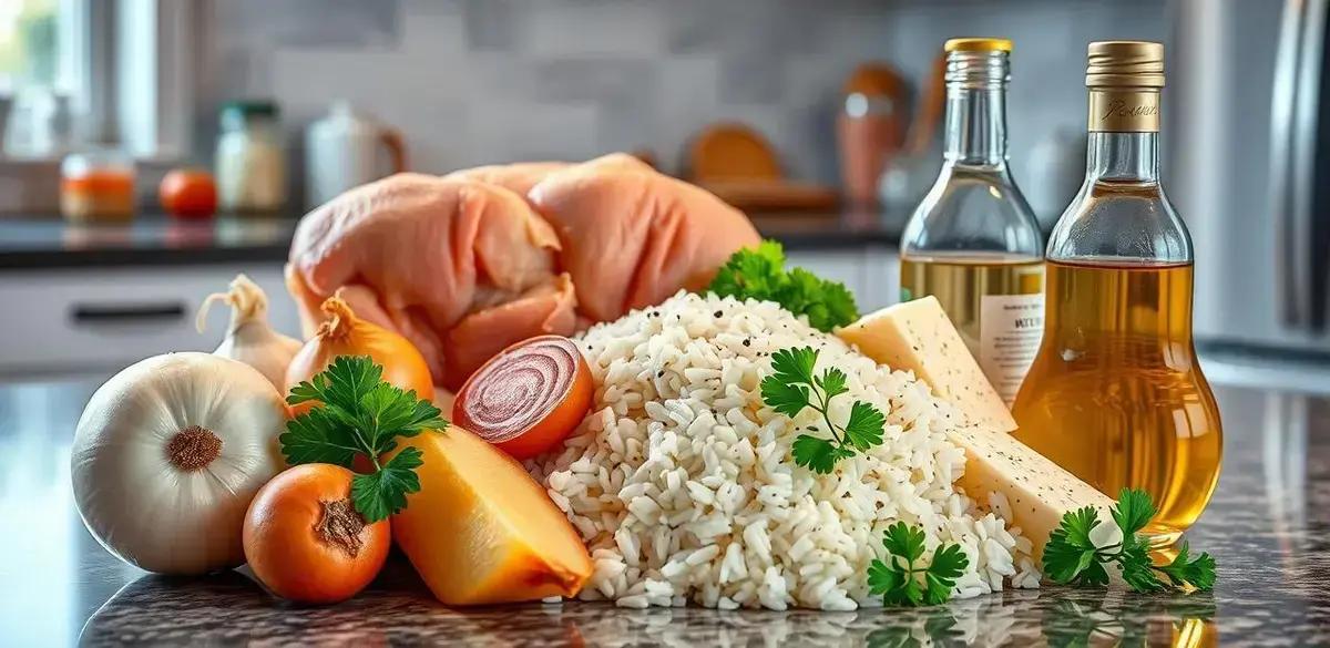 Ingredientes do Risoto de Frango