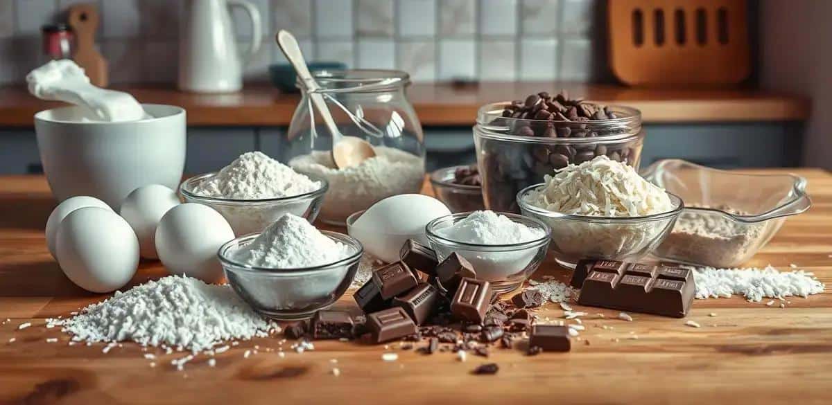 Ingredientes para Rocambole de Prestígio