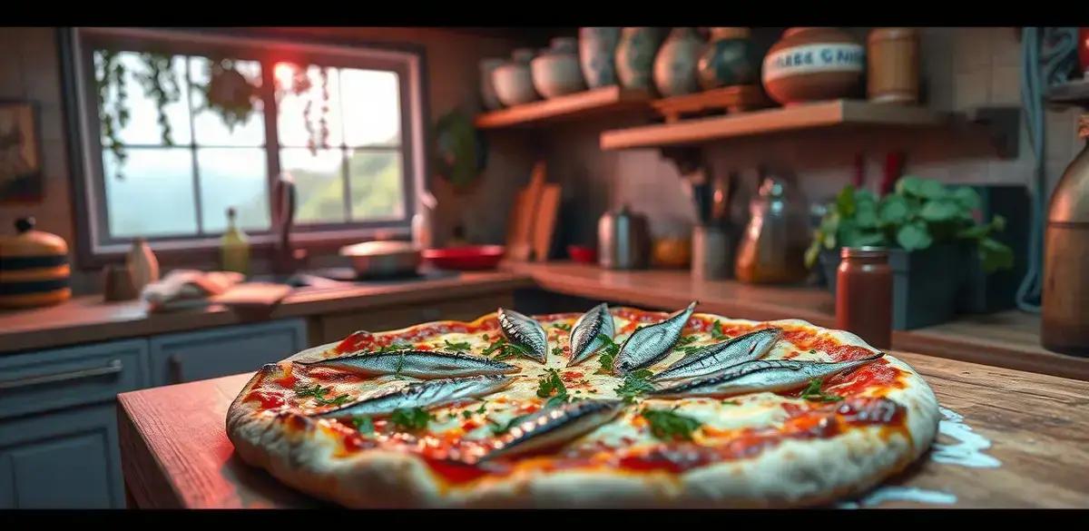 Pizza de Sardinha da Vovó é de dar água na boca faça hoje mesmo