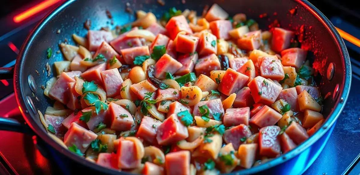 Preparando o Recheio para a Lasanha de Mandioca