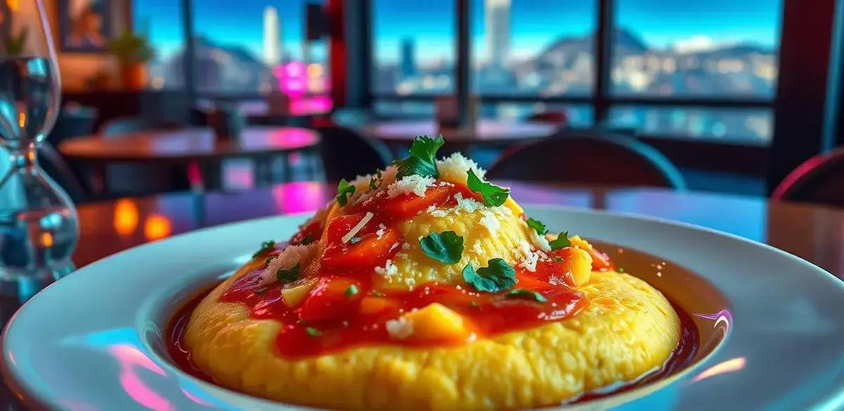 Como servir a polenta cremosa simples
